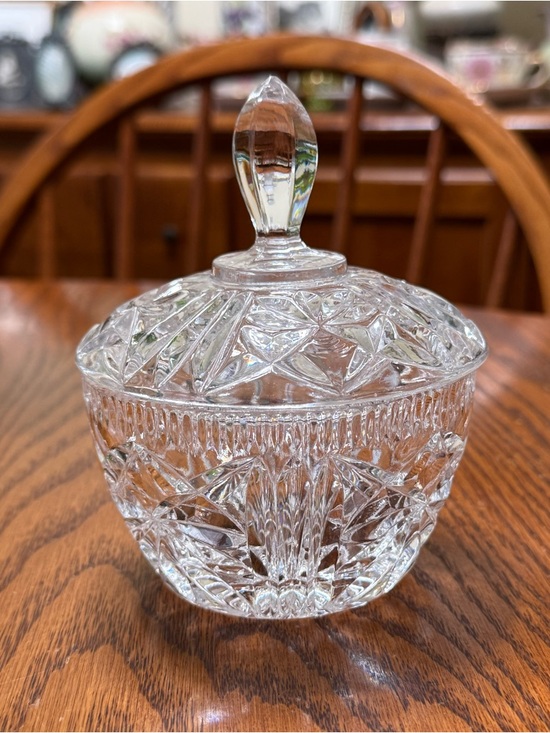 Unbranded Other - Vintage Clear Glass Sugar Bowl With Lid